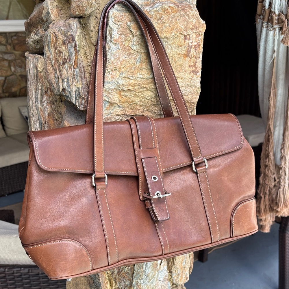 Vintage Coach Glove-Tanned Leather Tote Bag Style 9268